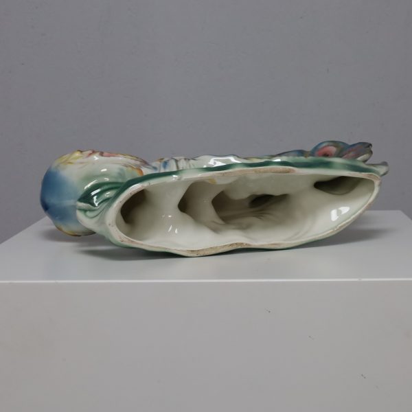 Italian Ceramic Sculpture with two Peacocks, 1960s hand-painted - Image 8