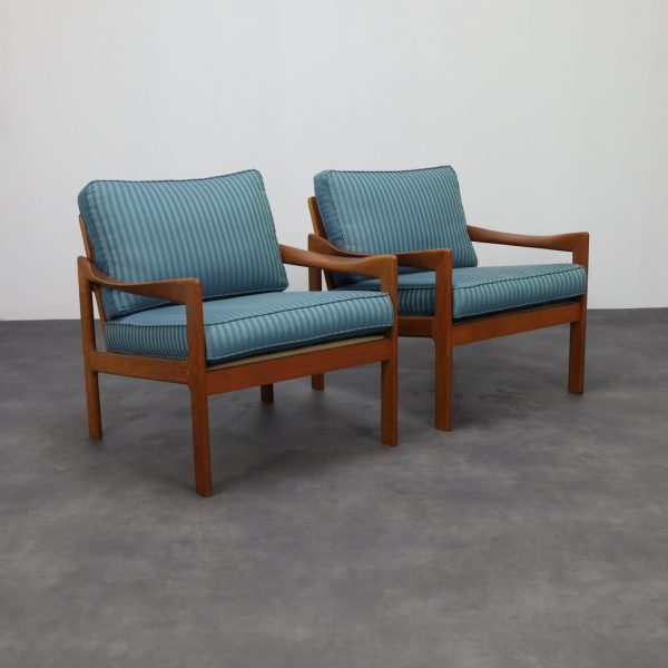 2x Lounge Chair by Illum Wikkelsö for Niels Eilersen, 1960s (set price)
