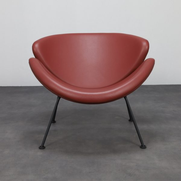Leather Orange Slice Lounge Chair Pierre Paulin Artifort - Image 2