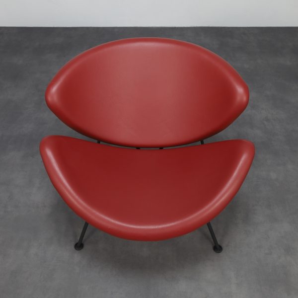 Leather Orange Slice Lounge Chair Pierre Paulin Artifort - Image 6