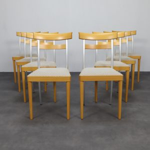 8x Postmoderne Eetkamer Stoel Arco, 1990s
